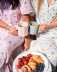 Blue Breakfast - Short Sleeve + Pant Pajama Set