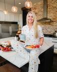 Blue Breakfast - Short Sleeve + Pant Pajama Set