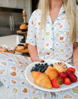 Blue Breakfast - Short Sleeve + Pant Pajama Set