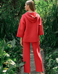 JOH | Francine Stretch French Scuba Pearl Hoodie with Glitter