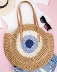 Straw Circle Tote