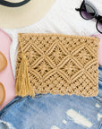 Macrame Tassel Clutch