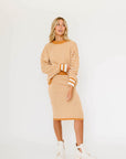 Harper Sweater Skirt Set in Rust - My Pampered Life Seattle