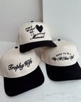 Born To Be A Stay At Home Wife - Black Vintage Trucker Hat - My Pampered Life Seattle