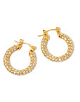 Lizzie Pave Hoops - WATERPROOF