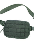 Evyn Quilted Puffer Sling Crossbody Belt Bum Fanny Waist Bag