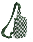 Kenzie Nylon Checkered Sling Bag