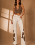 GJG Denim Rodeo Mid-Rise Bootcut Jeans — Ivory
