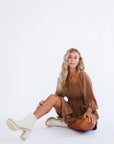 Bae Mini Dress in Brown - My Pampered Life Seattle