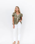 Winny Top in Olive - My Pampered Life Seattle