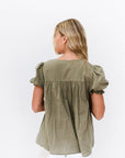 Winny Top in Olive - My Pampered Life Seattle