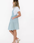 Shay Overall Dress in Light Blue