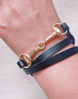 Equestrian Elegance Double Wrap Bracelet