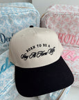 Born To Be A Stay At Home Wife - Black Vintage Trucker Hat - My Pampered Life Seattle