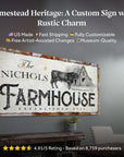 Rustic Farmhouse Sign (Made In USA)