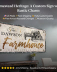Rustic Farmhouse Sign (Made In USA)