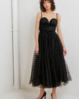Heart Dot Ballet Tulle Midi Dress