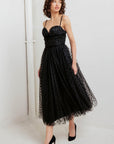 Heart Dot Ballet Tulle Midi Dress