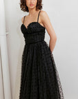Heart Dot Ballet Tulle Midi Dress