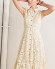Purely Romantic Woven Lace Midi Dress