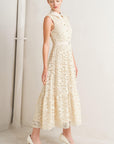 Purely Romantic Woven Lace Midi Dress