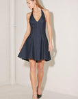 Dark Wave Denim Mini Dress