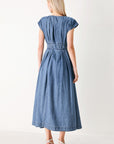 Midnight Flow Denim Midi Dress