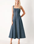 Shape of Blue Denim Midi Dress