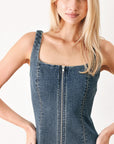 Shape of Blue Denim Midi Dress