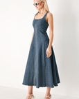 Shape of Blue Denim Midi Dress