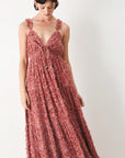 Twilight Rosette Woven Maxi Dress