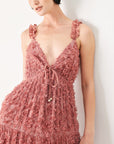 Twilight Rosette Woven Maxi Dress