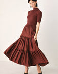 Flying Tomato Autumn Love Story Tiered Midi Dress