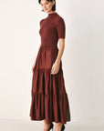 Flying Tomato Autumn Love Story Tiered Midi Dress