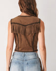 Flying Tomato | Nashville Faux Suede Fringe Vest