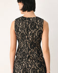 Flying Tomato Lace Theory Black and Camel Lace Vest