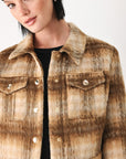Flying Tomato | Autumn in Aspen Camel Plaid Cropped Jacket