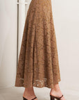 Purely Romantic Woven Lace Midi Skirt