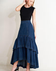 Sunday Stroll Denim Maxi Skirt