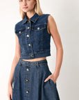Sweet Talker Denim Circle Midi Skirt