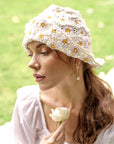 FLORA Crochet Hat In Off White