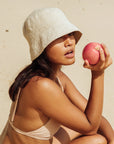 FLORETTE Crochet Bucket Hat In Nude White - My Pampered Life Seattle