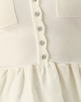 Flying Tomato | Camille Cream Peplum Cardigan