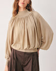 Flying Tomato Pearl-Button Draped Sweater