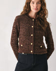 Flying Tomato Gemstone Glow Jewel Button Cropped Cardigan