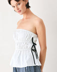 Beach Club Woven Strapless Top