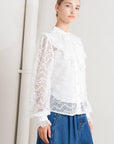 Cloud Romance Woven Lace Top
