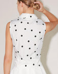 CAFÉ Noir Polka Woven Top