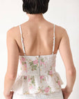 Garden Stay Woven Bustier Top