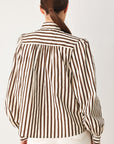 Flying Tomato Candyline Poet Striped Bow Blouse